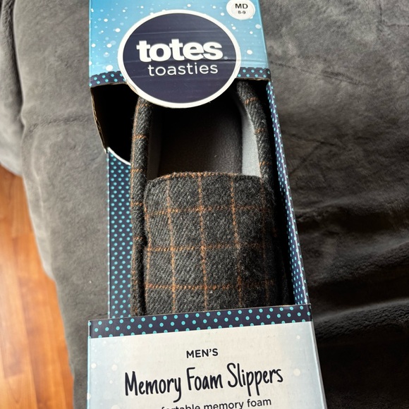 Totes Toasties Men’s Hard Bottom Slippers Size Medium 8-9 - Picture 3 of 6